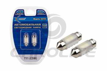 ����� ������������� LED Xenite C5W 12v 1, 2w; 4smd(2835); ����� 5000K; 44Lm; SV8.5-28��; �-� 2��, S-4286, 1009483