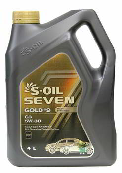 ����� �������� ������������� S-Oil SEVEN GOLD 9 C3, 5W30, 4 �����., E107763, 34124