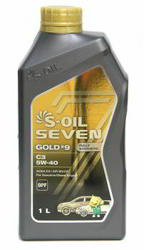 ����� �������� ������������� S-Oil SEVEN GOLD 9 C3, 5W40, 1 ����., E107761, 34144