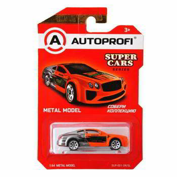 ������� AUTOPROFI ������� ������������� 1:64, ����� SUPER CARS (Bentley), SUP-001, �����. /�������, SUP-001 OR/SL