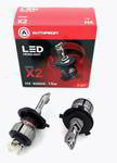 ����� ������������� LED AUTOPROFI H4 12v 15w; ����� �2; 6000K; 4000Lm; �-� 2��; �������� 1���, X2-H4