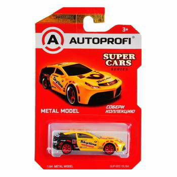������� AUTOPROFI ������� ������������� 1:64, ����� SUPER CARS (Ferrari), SUP-002, ����. /������, SUP-002 YE/BK