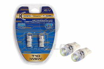 ����� ������������� LED Xenite W5W 12v 0, 5w; 1HP+�����; ����� 5000K; 90Lm; W2.1*9.5d; �-� 2��, T-109L, 1009273