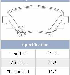 ������� ��������� �������, �������� NiBK ������  MAZDA 3 (13-), PN25004