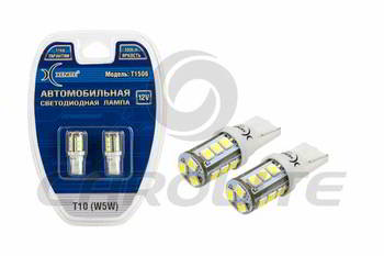 ����� ������������� LED Xenite W5W 12v 1, 45w; 15smd(2835); ����� 5000K; 165Lm; W2.1*9.5d; �-� 2��, T-1506, 1009481