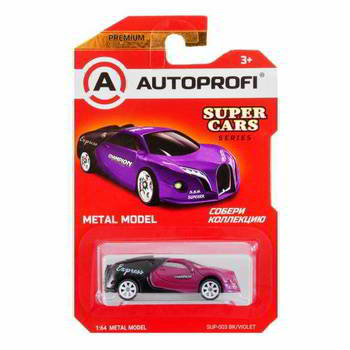 ������� AUTOPROFI ������� ������������� 1:64, ����� SUPER CARS, SUP-003, ����. /����������, SUP-003 BK/VIOLET