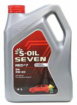 ����� �������� ������������� S-Oil SEVEN RED 7, 5W40, 4 �����., 34130