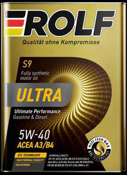 ����� �������� ������������� Rolf Ultra A9, 5W40 A3/B4, 4 �����., 323106
