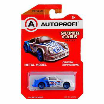 ������� AUTOPROFI ������� ������������� 1:64, ����� SUPER CARS, SUP-911, ���. /�����, SUP-911 WH/BL