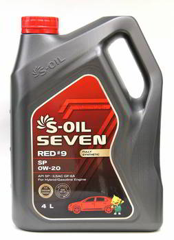 ����� �������� ������������� S-Oil SEVEN RED 9 SP, 0W20, 4 �����., E108280, 33930