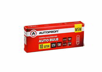 ����� ������������� AUTOPROFI W5W 12v 5w; W2.1*9.5d, AP-W5W, AP-W5W/10