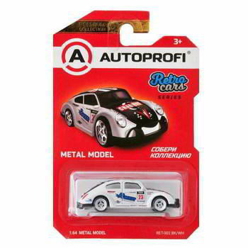 ������� AUTOPROFI ������� ������������� 1:64, ����� RETRO CARS (VW Beetle), RET-002, ����. /�����, RET-002 BK/WH
