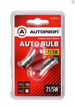 ����� ������������� AUTOPROFI P21/5W 12v 21/5w; BAY15d; ������� 2��, AP-P21/5W-B