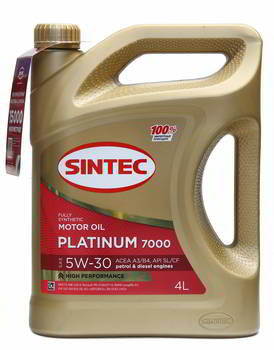 ����� �������� ������������� Sintec Platinum 7000 A3/B4 , 5W30 4 �����., 600144