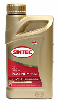 ����� �������� ������������� Sintec Platinum 7000 SN/CF/A3/B4 , 5W40 A3/B4, 1 ����., 600138