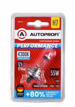 ����� ������������� AUTOPROFI H7 12v 55w; Px26d; +80%, PRF-H7