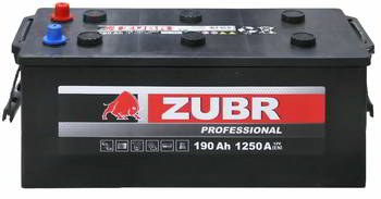 ������� �������������� (���) ZUBR Professional 190Ah, L+(+/-), 1200A EN, 510x218x225., ZPT1903
