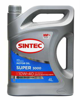 ����� �������� ����������������� Sintec Super 3000 SG/CD  10W40, 4 �����., 600240