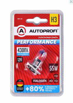 ����� ������������� AUTOPROFI H3 12v 55w; Pk22s; +80%, PRF-H3