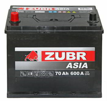 ������� �������������� (���) ZUBR Ultra Asia 70Ah, L+(+/-), 680A EN, 261�175�225., ZSA701