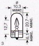 ����� ������������� OSRAM W3W 12v 3w; W2.1*9.5d, 2821