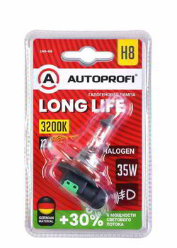 ����� ������������� AUTOPROFI H8 12v 35w; PGJ19-1; +30%; Long Life, LNG-H8