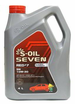 ����� �������� ����������� S-Oil SEVEN RED 7, 10W30, 4 �����., 34154
