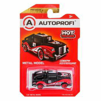 ������� AUTOPROFI ������� ������������� 1:64, ����� HOT TRUCKS, TRU-003, ����. /�������, TRU-003 BK/RD