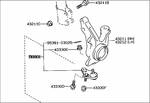 ����� ������� ������ �������� �������� THREE FIVE ������ ������ TOYOTA COROLLA, SB-2802R, 43330-19065