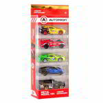 ����� ������� AUTOPROFI ������������� ������� 1:64, 5 ���� (SUP-002 YE/BK, RCN-001 RD, SUP-004 BL/BK, MUS-003 GR, TRU-004 BK), SET-0502