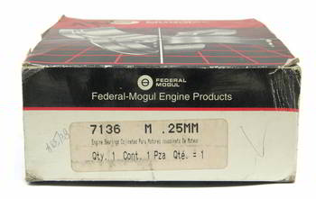 �������� ��������, �������� FEDERAL MOGUL �������� �������� �������� ���. 0, 25 ��  NISSAN  L20 , L20E , L24 , L24E , L28 , L28E , LD28 (���) 80 -, 7136M      0.25 mm