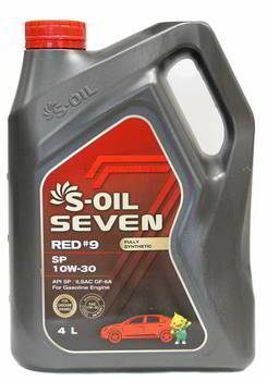 ����� �������� ����������� S-Oil SEVEN RED 9, 10W30, 4 �����., 34823