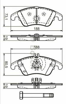 ������� ��������� �������, �������� BOSCH ��������, � ��������� ���������, � �������  MERCEDES C ( W204 , S204 ) , E ( W212 , S212 , A207 ), 0986494263