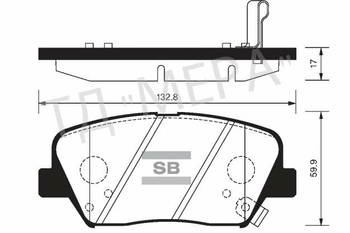 ������� ��������� �������, �������� Sangsin Brake �������� HYUNDAI ELANTRA V 10- ,  I30 II 12- , VELOSTER 11- , KIA CEED II 12- ,  SORENTO II 09-, SP1424