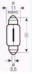 ����� ������������� OSRAM C5W 12v 5w; SV8.5-35mm, 6418