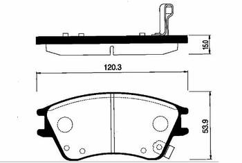 ������� ��������� �������, �������� Sangsin Brake ������� ��������� �������� HYUNDAI ELANTRA , Sonata , Matrix, SP1147