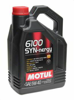����� �������� ������������� MOTUL 6100 SYN-NERGY 5W40, 4 �����., 111862, 113881
