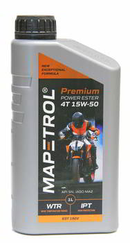 ����� �������� �������������� MAPETROL PREMIUM POWER ESTER 4T 15W50, �������������, 1 ����., MAP0005