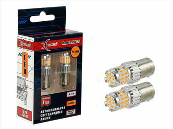 ����� ������������� LED Xenite PY21W 9-16v 3, 2w; 6smd(3030)+30smd(4014); ��������� ; 600Lm; BAU15S; �-� 2��, BSU3012Y