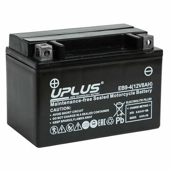 ������� �������������� (���) UniPLUS 8Ah, 12V, 120A CCA, 150x87x105, ������ ����������, EB9-4