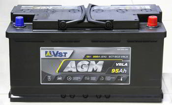 ������� �������������� (���) VST AGM 6��-95.0 VRLA, R+(-/+), 850A, 595 900 085, 353x175x190., 36209