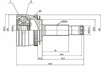 ���� AYWIPARTS ��������, AW1510658A