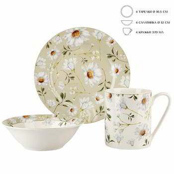 ����� Choosing Porcelain I/E Co., LTD �������� 12�� "Camila" ������� d=19��*4, �������� d=14��*4, ������ v=370��*4 (������) (���������� ��������, 0310065