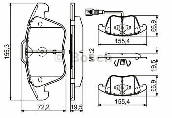 ������� ��������� �������, �������� BOSCH �������� AUDI Q3 11- ,  VW SHARAN 10- ,  TIGUAN 07-, 0986494372