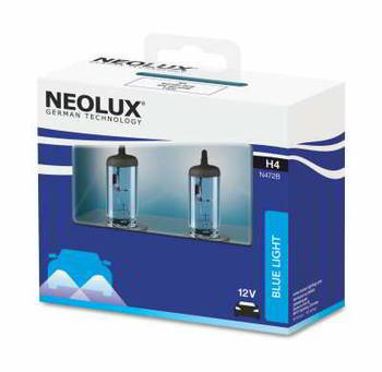 ����� ������������� NEOLUX H4 12v 60/55w; P43t; �������4000K; Blue Light; BOX 2��, N472B-SCB, N472B-2SCB