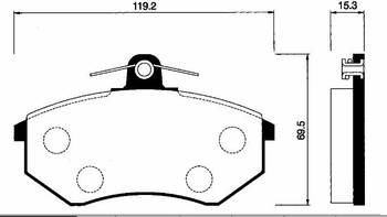 ������� ��������� �������, �������� Sangsin Brake �������� VOLKSWAGEN Caddy , Golf , Passat (94-02) , CHERY Amulet , Tiggo (2003-), SP1043