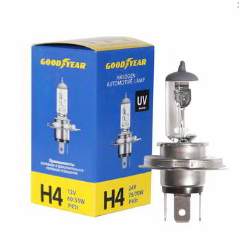 ����� ������������� GoodYear H4 12v 60/55w; P43t, GY014120