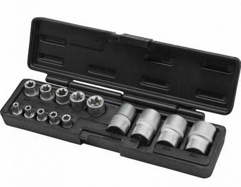 ����� ������� ���������������� STELS TORX E4-E24, 14��, 1/4"-3/8"-1/2", ����������� ����, 13675