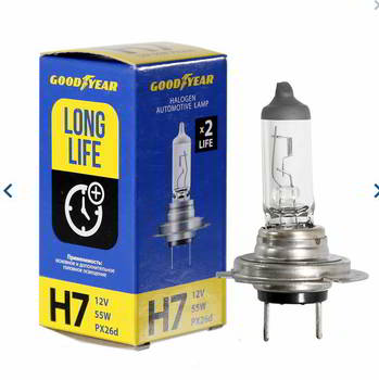 ����� ������������� GoodYear H7 12v 55w; PX26d; Long Life; 2�������, GY017122