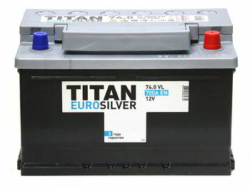 ������� �������������� (���) TITAN EUROSILVER 6��-74.0 A/h, R(-/+), 12V, 700 A EN, 276 � 175 � 175 (������)., 32575, 4607008884630
